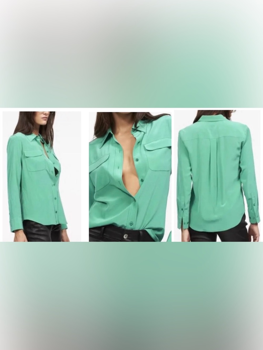 NWT Equipment Signature Slim Fit Silk Blouse Size Small